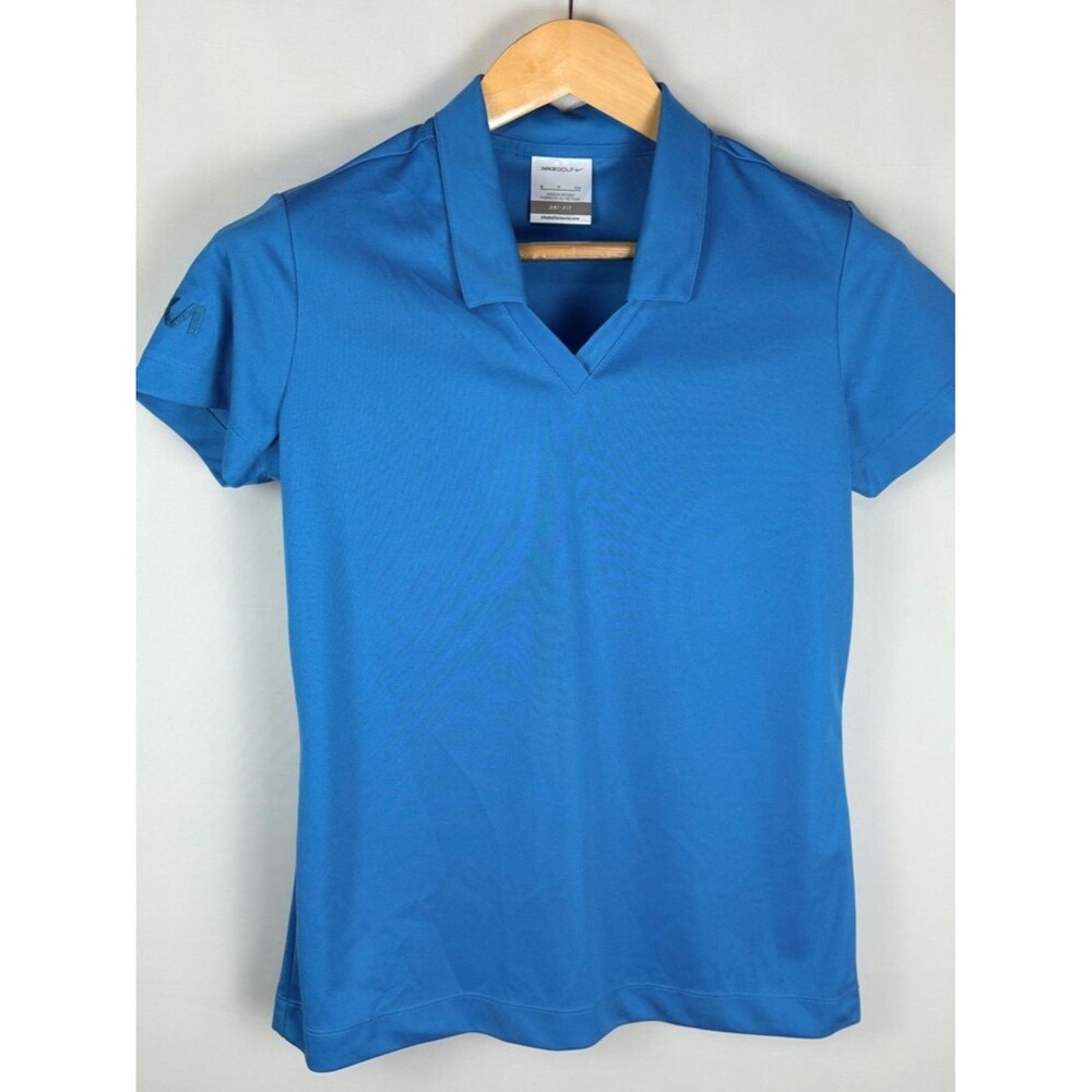 Nike Golf Dri-FIT Polo Top Blue Turquoise Short Sleeve Women’s Small Athletic